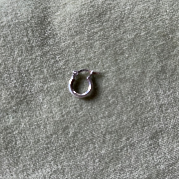 Single Tiny Sterling Silver Hoop - Picture 1 of 2